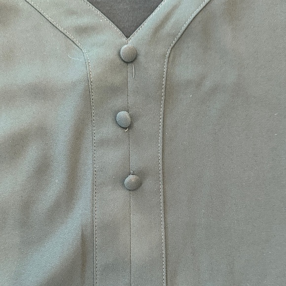 Fortune + Ivy Deep Teal Buttoned Blouse - Picture 3 of 8